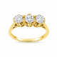Pre Owned 18ct Diamond Trilogy Ring ZB798